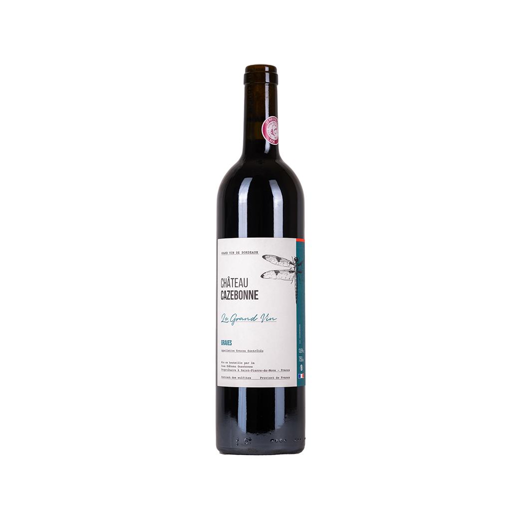 Bottle of Ch. Cazebonne Le Grand Vin red wine from Bordeaux, France