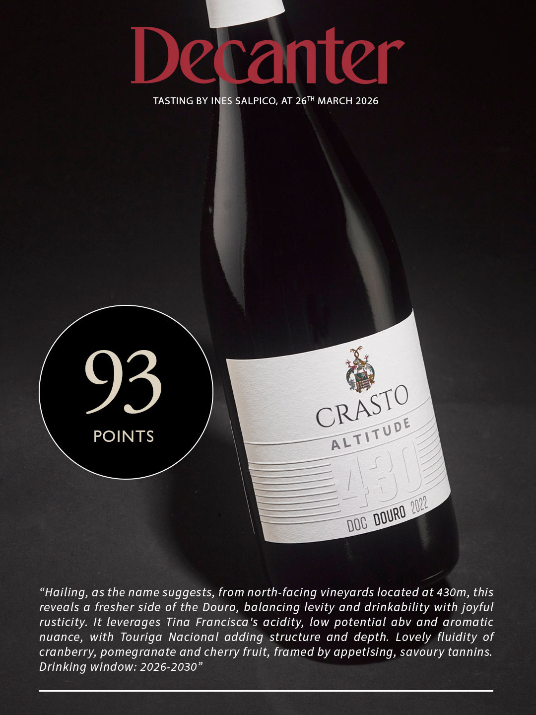 Crasto 'Altitude 430' Douro DOC Portugal
