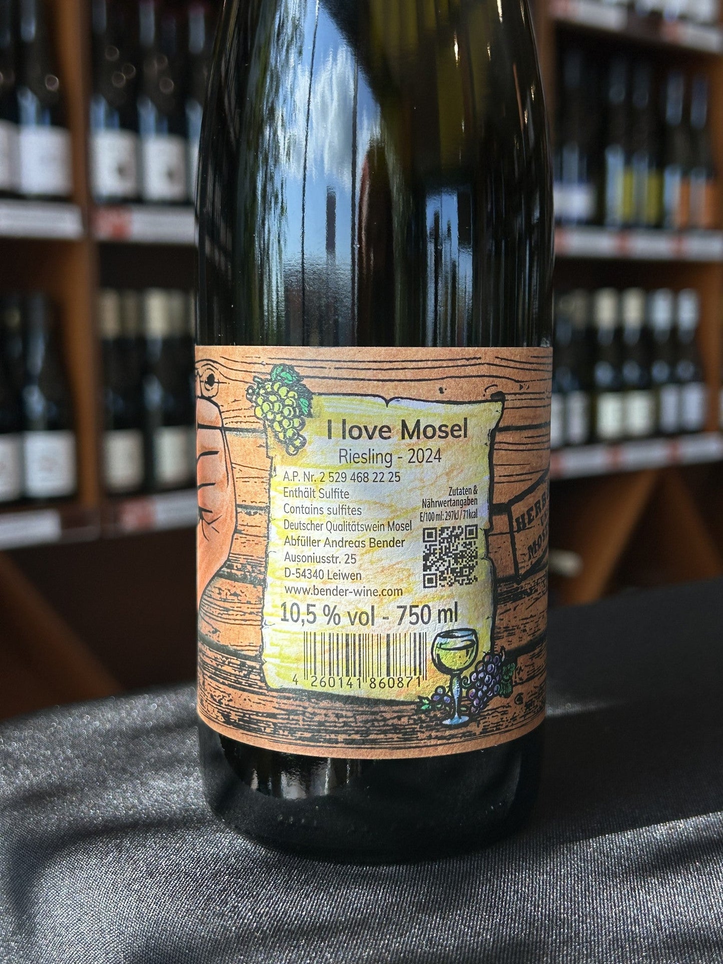 Bender I Love Mosel back label