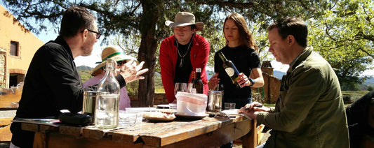 Priorat tasting outdoors at Finca Mas D'en Gil