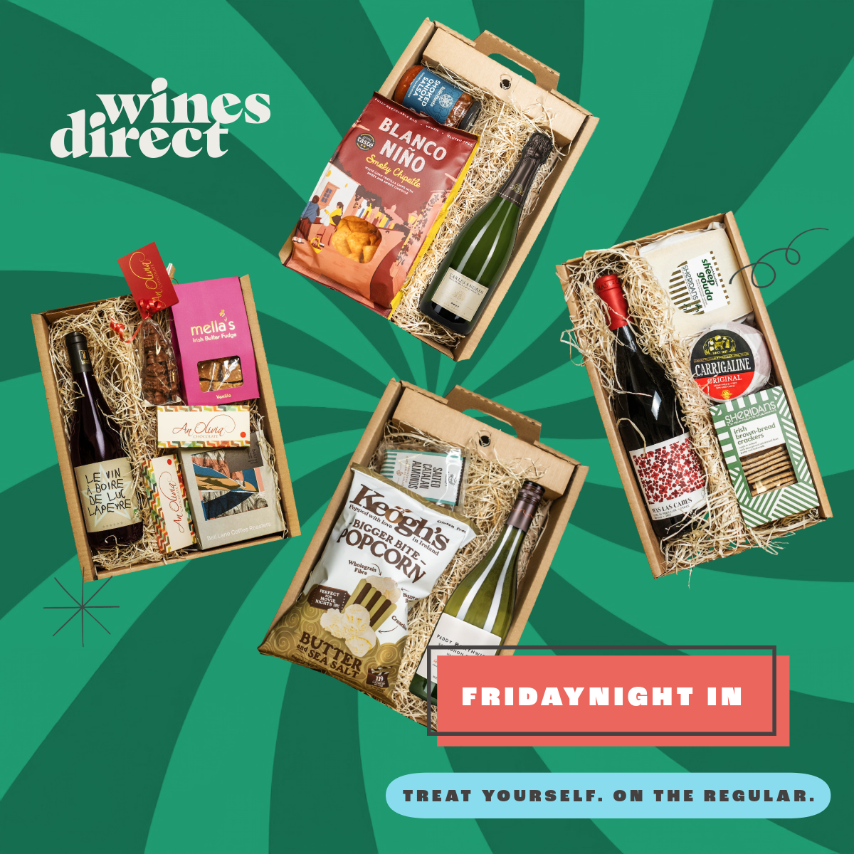 Friday Night Wine And Snack Box