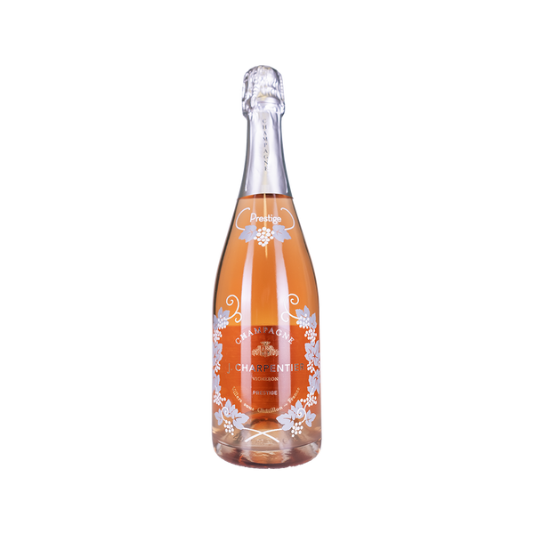 Bottle of J. Charpentier Brut Prestige Rosé Champagne from France