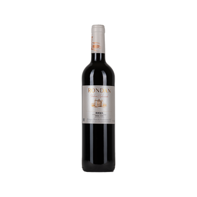 Bottle of Rondan Crianza red wine from Rioja, Spain