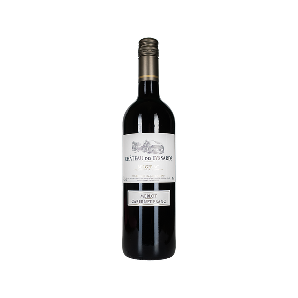 Bottle of Eyssards Merlot Cabernet Franc red wine from Bergerac, France