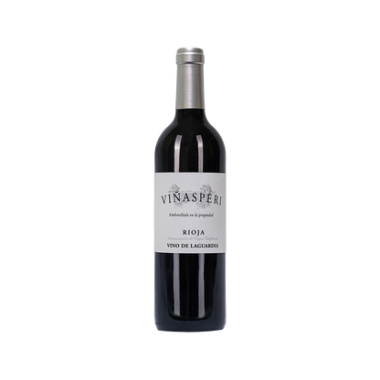 Bottle of Vinasperi Crianza red wine from Rioja, Spain