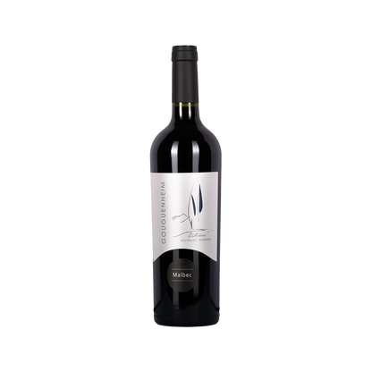 Bottle of Gouguenheim Malbec red wine from Mendoza, Argentina