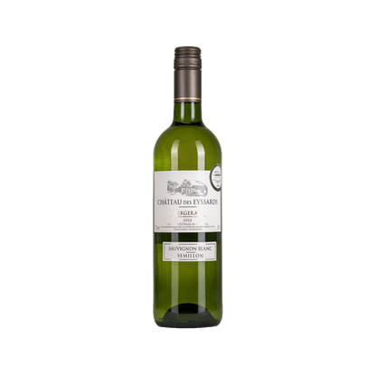 Bottle of Eyssards Bergerac Sec Sauvignon Semillon white wine from France