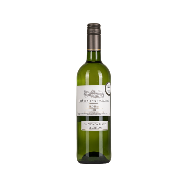 Bottle of Eyssards Bergerac Sec Sauvignon Semillon white wine from France