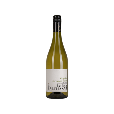 Bottle of Le Petit Balthazar Viognier Sauvignon Blanc white wine from Pays d'Oc, France