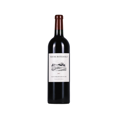 Bottle of Tertre Roteboeuf 2007 St Emilion Grand Cru red wine from Bordeaux, France