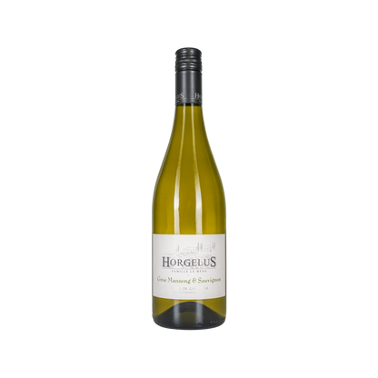 Bottle of Horgelus Gros Manseng Sauvignon Blanc white wine from Côtes de Gascogne, France