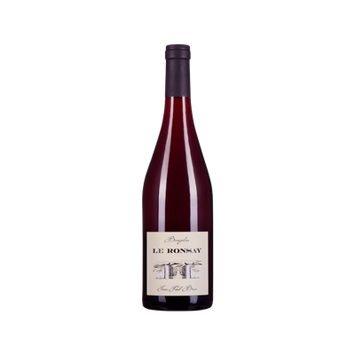Bottle of Terres Dorées Le Ronsay Beaujolais red wine from France