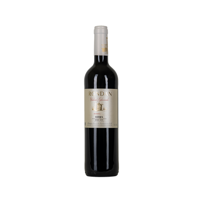 Bottle of Rondan Reserva red wine from Rioja, Spain