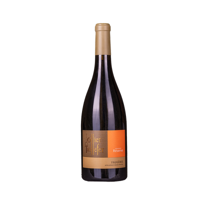 Bottle of Ollier Taillefer Grande Reserve red wine from Faugères, Languedoc, France