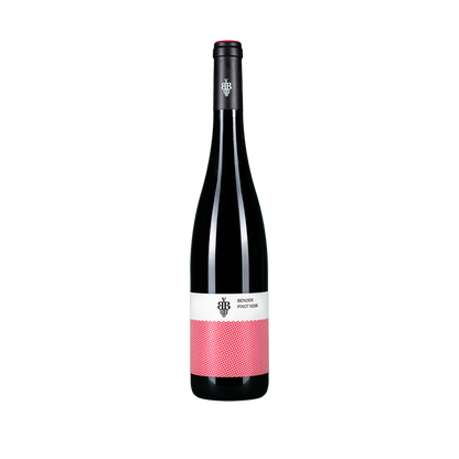 Bottle of Bender Pinot Noir red wine from Pfalz, Germany