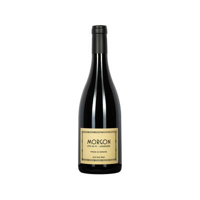 Bottle of Terres Dorées Morgon Côte du Py red wine from Beaujolais, France