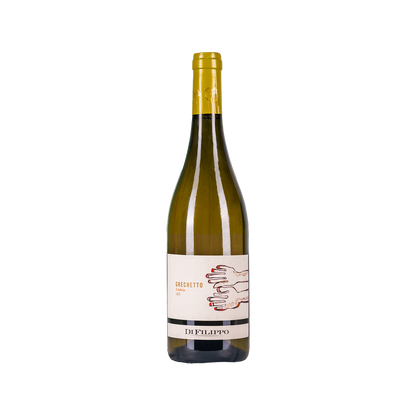 Bottle of Di Filippo Grechetto white wine from Umbria, Italy