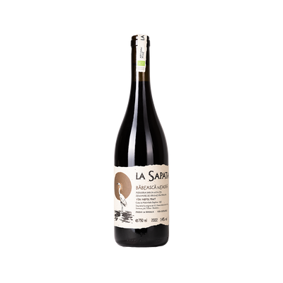 Bottle of La Sapata Babeasca Neagra red wine from Romania