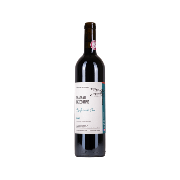 Bottle of Ch. Cazebonne Le Grand Vin red wine from Bordeaux, France