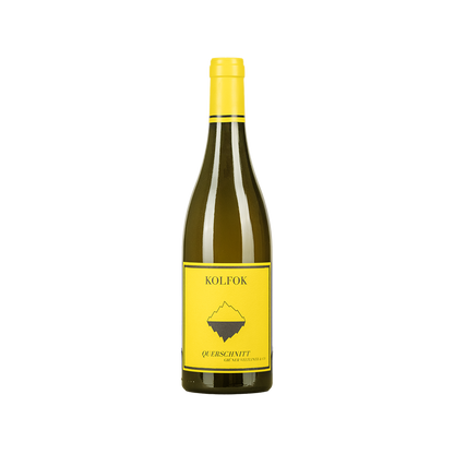 Bottle of Weingut Kolfok Querschnitt white wine from Burgenland, Austria