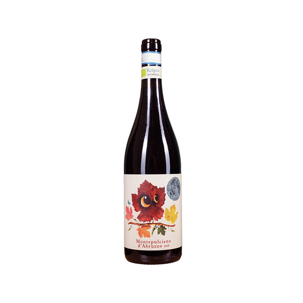 Bottle of Kripia Montepulciano d'Abruzzo red wine from Abruzzo, Italy