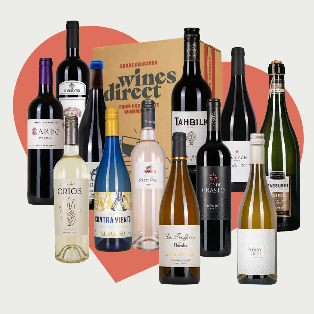 Wines Direct Best Sellers red and white mixed case of 12 bottles