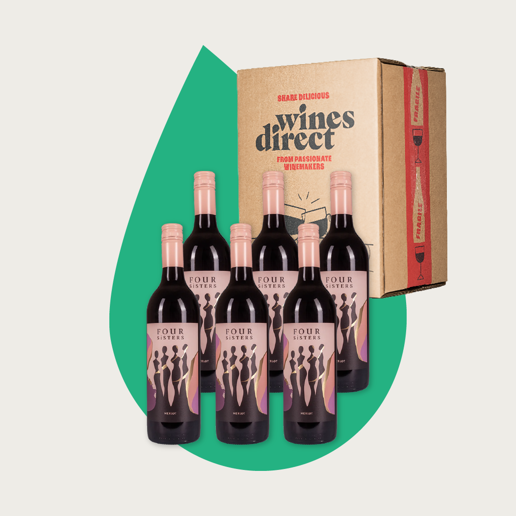 Party case Four Sisters Merlot 6 bottle