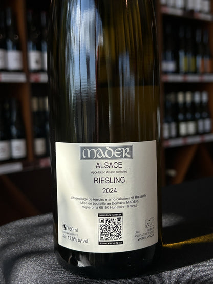 Jean-Luc Mader Riesling back label