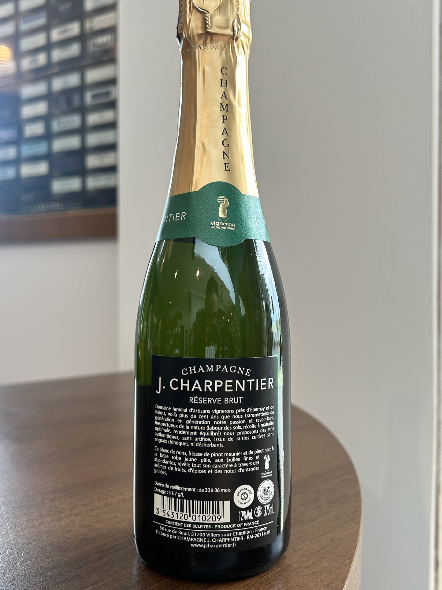J. Charpentier Reserve Brut half bottle Champagne AOC France