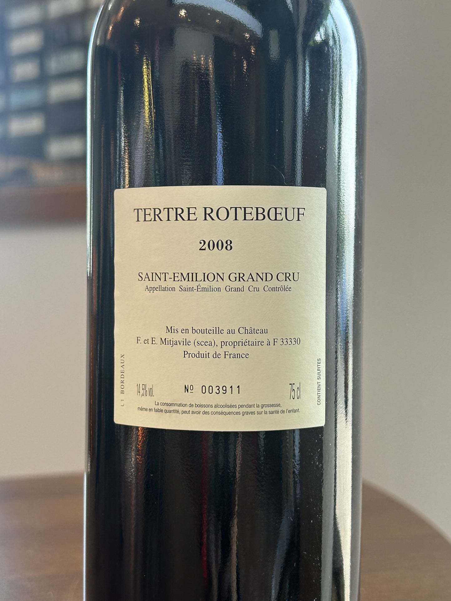 Tertre Roteboeuf St Emilion Grand Cru AOC France 2008