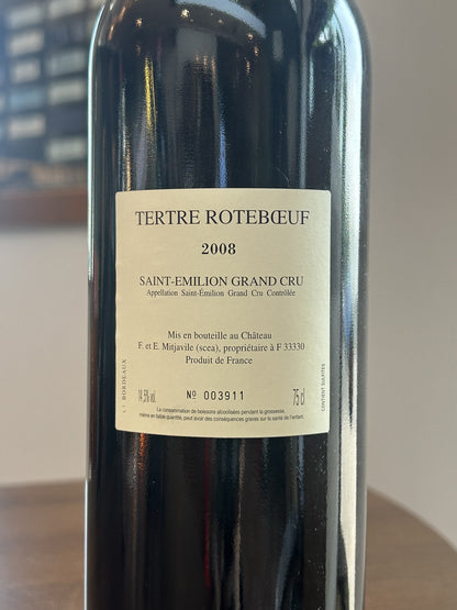Tertre Roteboeuf St Emilion Grand Cru AOC France 2008