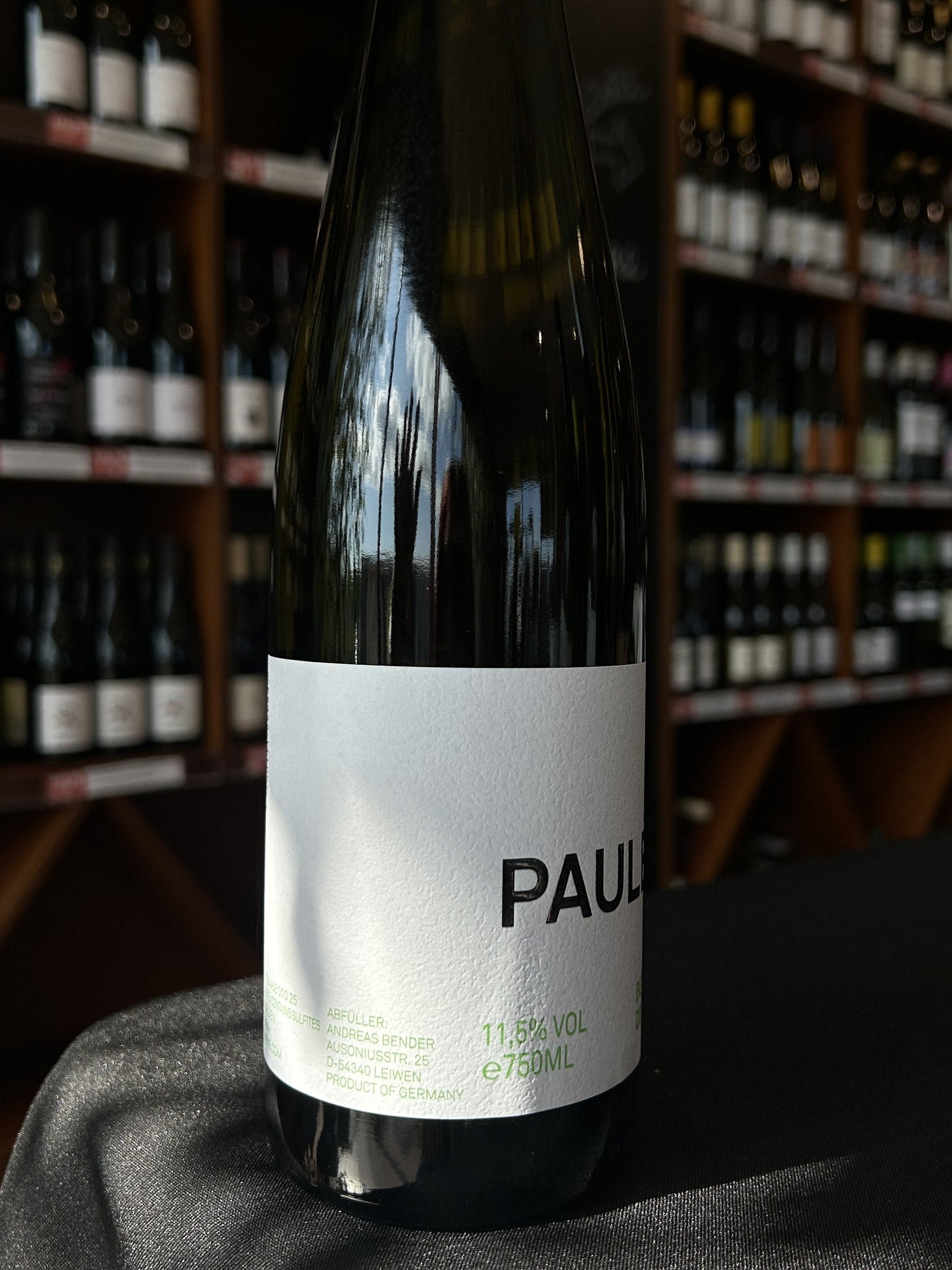 Bender Paulessen Riesling back label 2