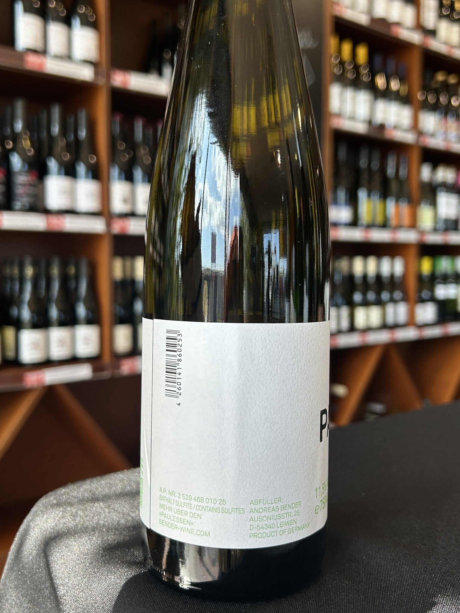 Bender Paulessen Riesling back label