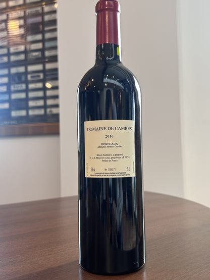 Domaine de Cambes Bordeaux AOC France 2016