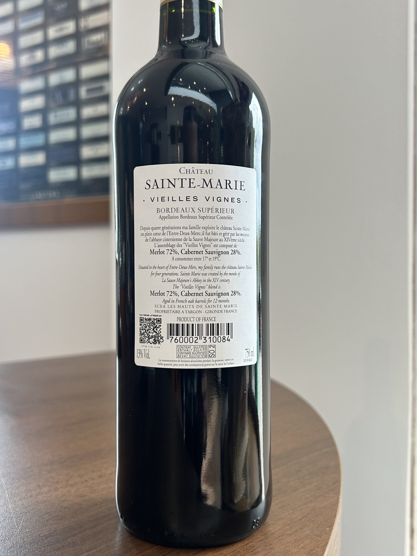 Sainte Marie Bordeaux Superieur AOC France