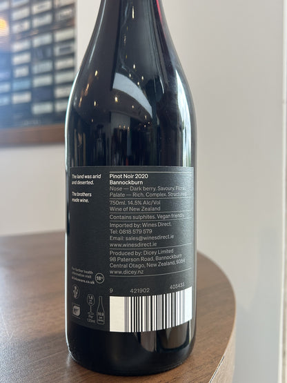 Dicey Bannockburn Pinot Noir Central Otago New Zealand