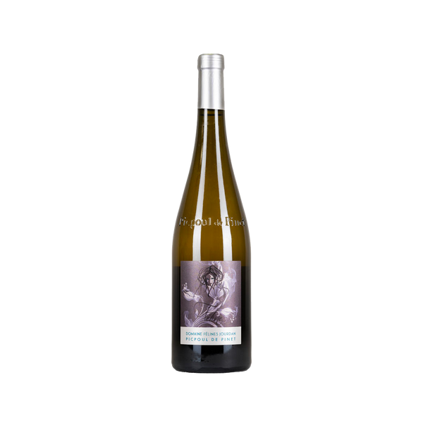 Bottle of Félines Jourdan Féline Picpoul de Pinet white wine from Languedoc, France