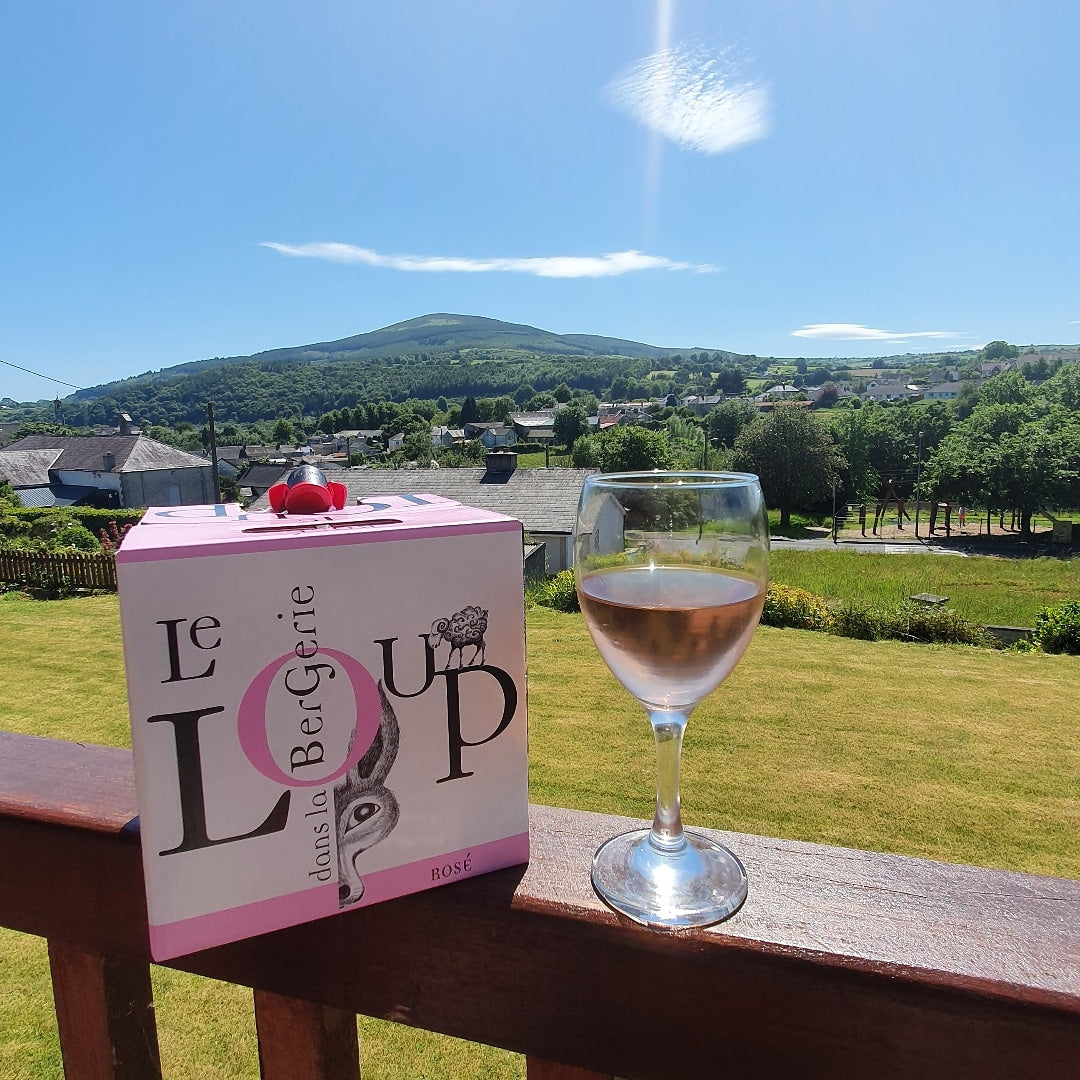 Le Loup Dans La Bergerie Rosé 3L bag-in-box wine from Languedoc, organic dry French rosé, artisan wine by Domaine de l’Hortus, ideal for summer gatherings and fridge-friendly freshness