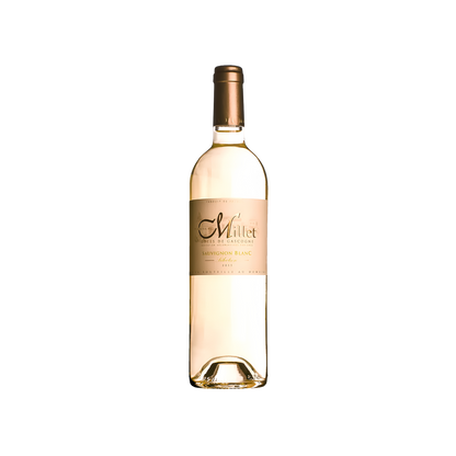 Bottle of Millet Sauvignon Blanc white wine from Gascony, France
