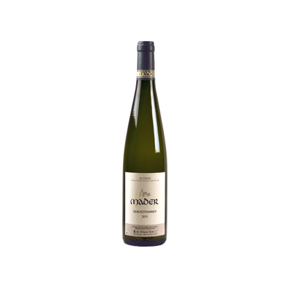 Bottle of Jean-Luc Mader Gewürztraminer white wine from Alsace, France