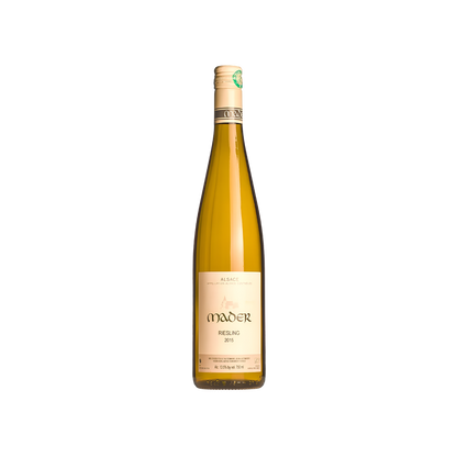 Bottle of Jean-Luc Mader Riesling white wine from Alsace, France